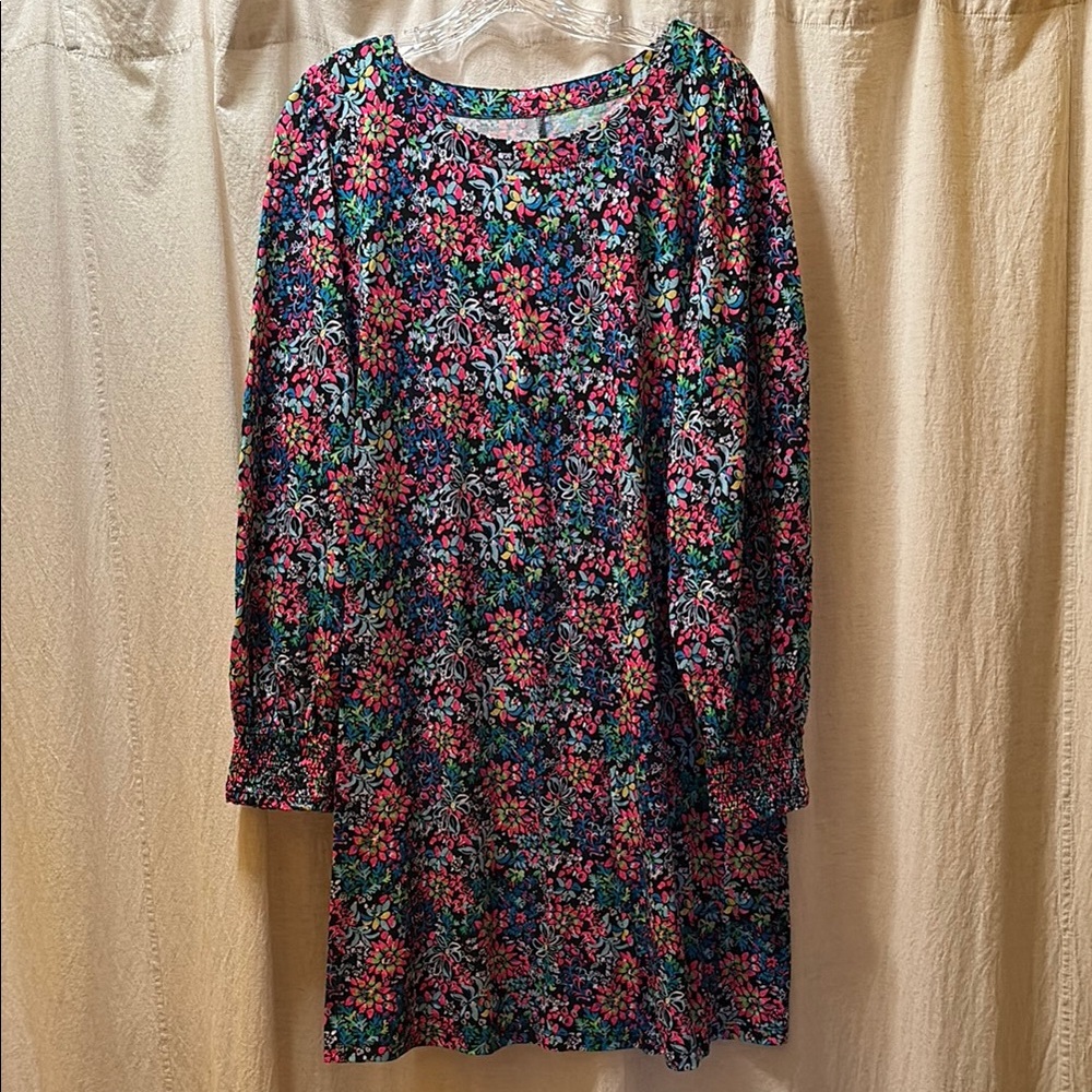 Lilly Pulitzer Red Pink Bishop Sleeve Sundress